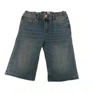 NWOT Okaidi Slim Adjustable Waist Design Bermuda Denim Boys Jeans SZ 12 #1555
